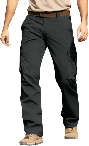 Trousers for Men Work Pants for Men Water Resistant Training Quick Dry Cool with Multi Pocket Biking Convertible