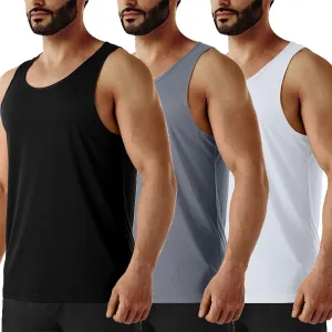 URBEST Men's Neon Workout Sleeveless Shirts Quick Dry Swim Beach Muscle Gym Running Athletic Tank Top