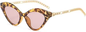 Vintage Cat Eye Sunglasses Women Fashion Sun Glasses Female Metal Oval Outdoors Shades Eyeglass