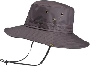 Wide Brim Bucket Hat Upf50  Protective Travel Beach Sun Hat with Semi-Rigid Adjustable Foldable Brim