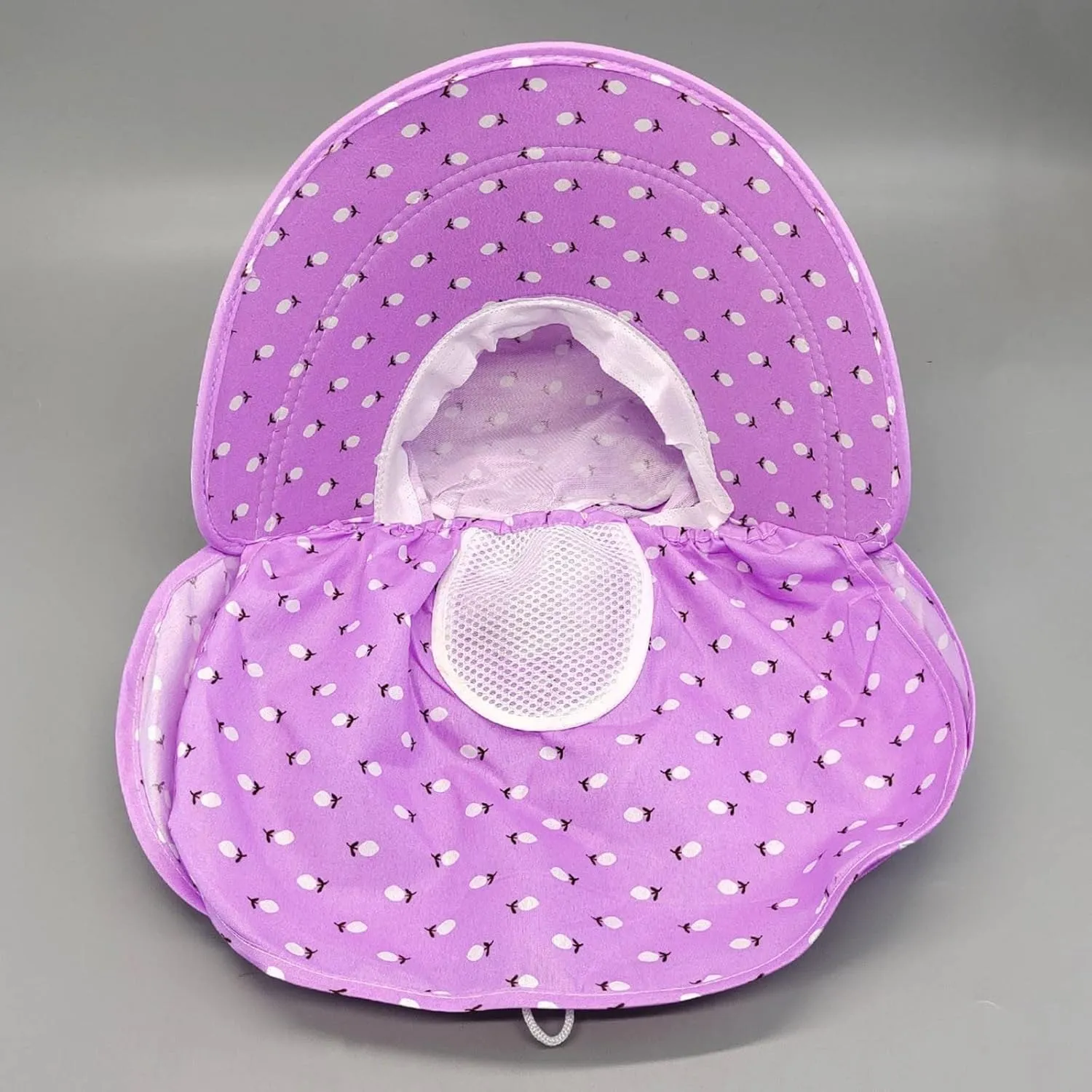 Women Adjustable Print Sun Hats Wide Brim Shawls Breathable Sunscreen Sun Hats Outdoor Riding Ponytail Visors Cap