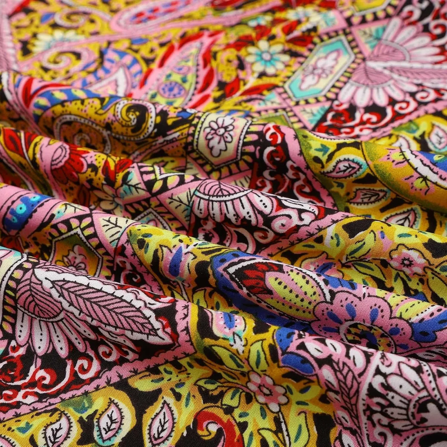 Women Boho Maxi Skirt Flowy Floral Side Slit Long Skirts Peasant Print Summer Vacation Beach Skirt 2025 Fashion