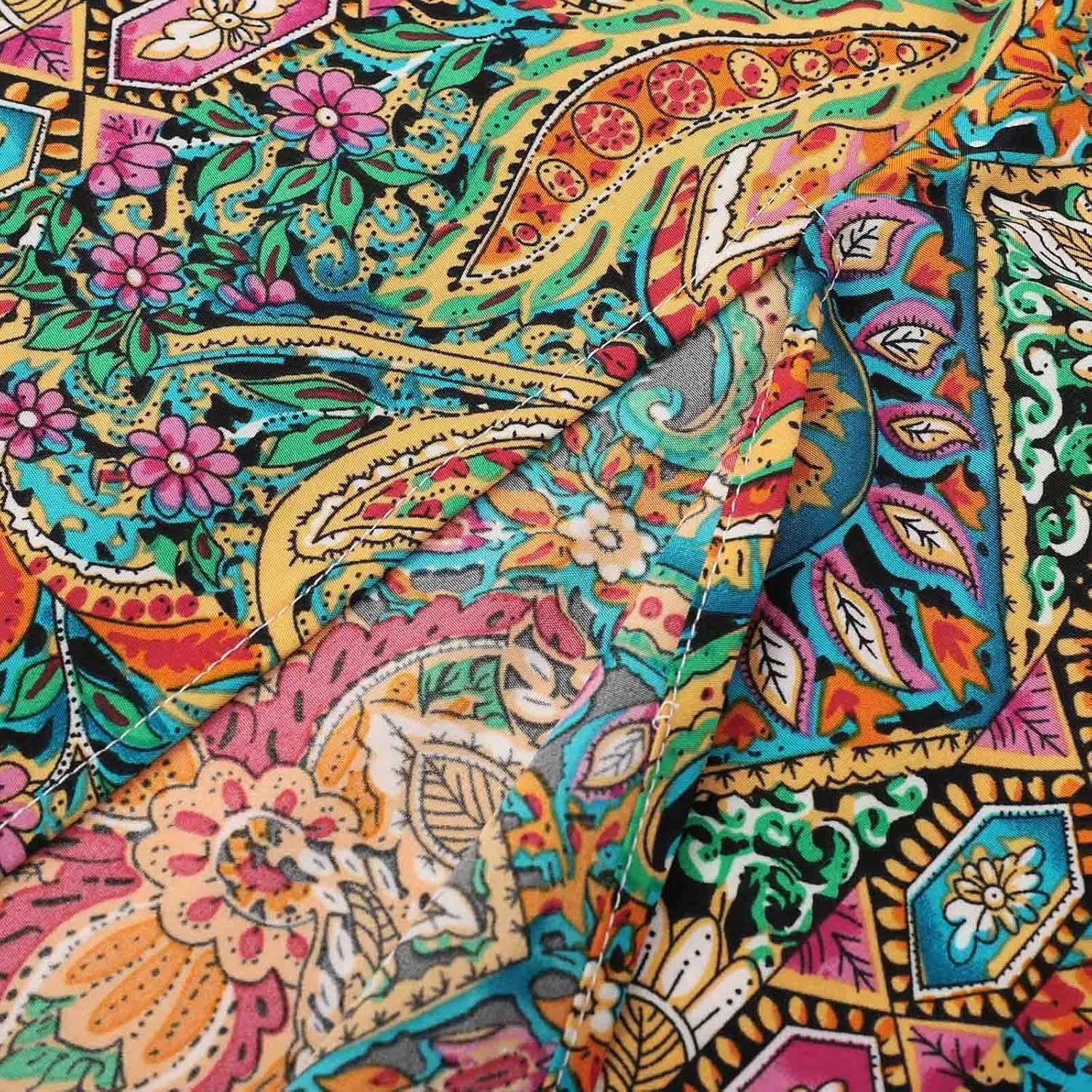 Women Boho Maxi Skirt Flowy Floral Side Slit Long Skirts Peasant Print Summer Vacation Beach Skirt 2025 Fashion