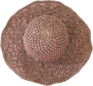 Women Crochet Bucket Hat Straw Hats for Women Straw Panama Hat Foldable Beach Sun Hat Sun Protective