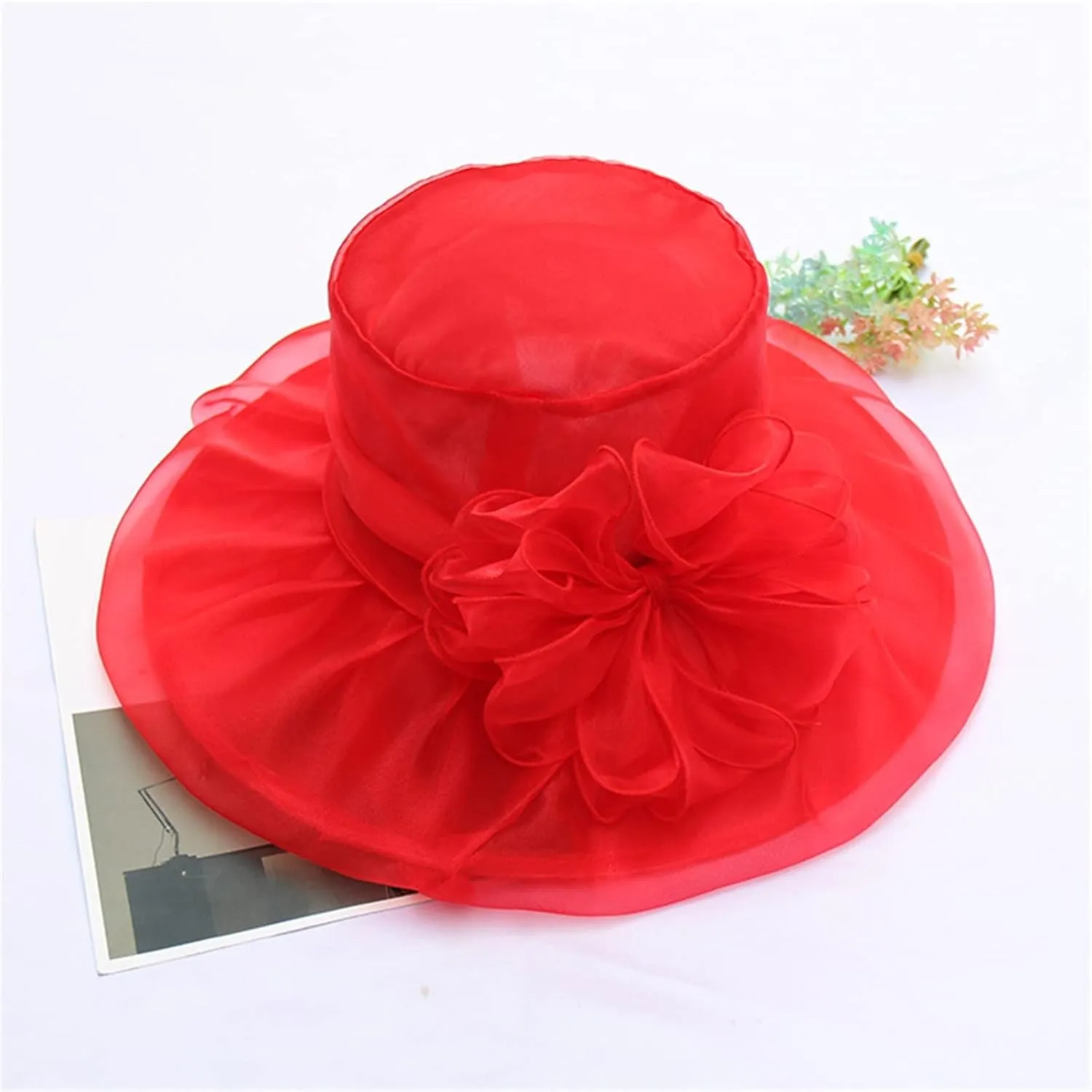 Women Summer Fascinators Hat Sun Church Wedding Hat Wide Brim Cocktail Tea Party Hat Women Fancy Hats