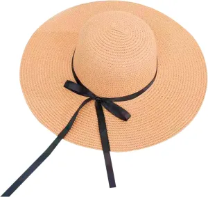 Women Sun Hat Wide Brim Floppy Beach Hat Breathable UPF 50  Hat Outdoor Foldable Packable Summer Cap Birthday Easter
