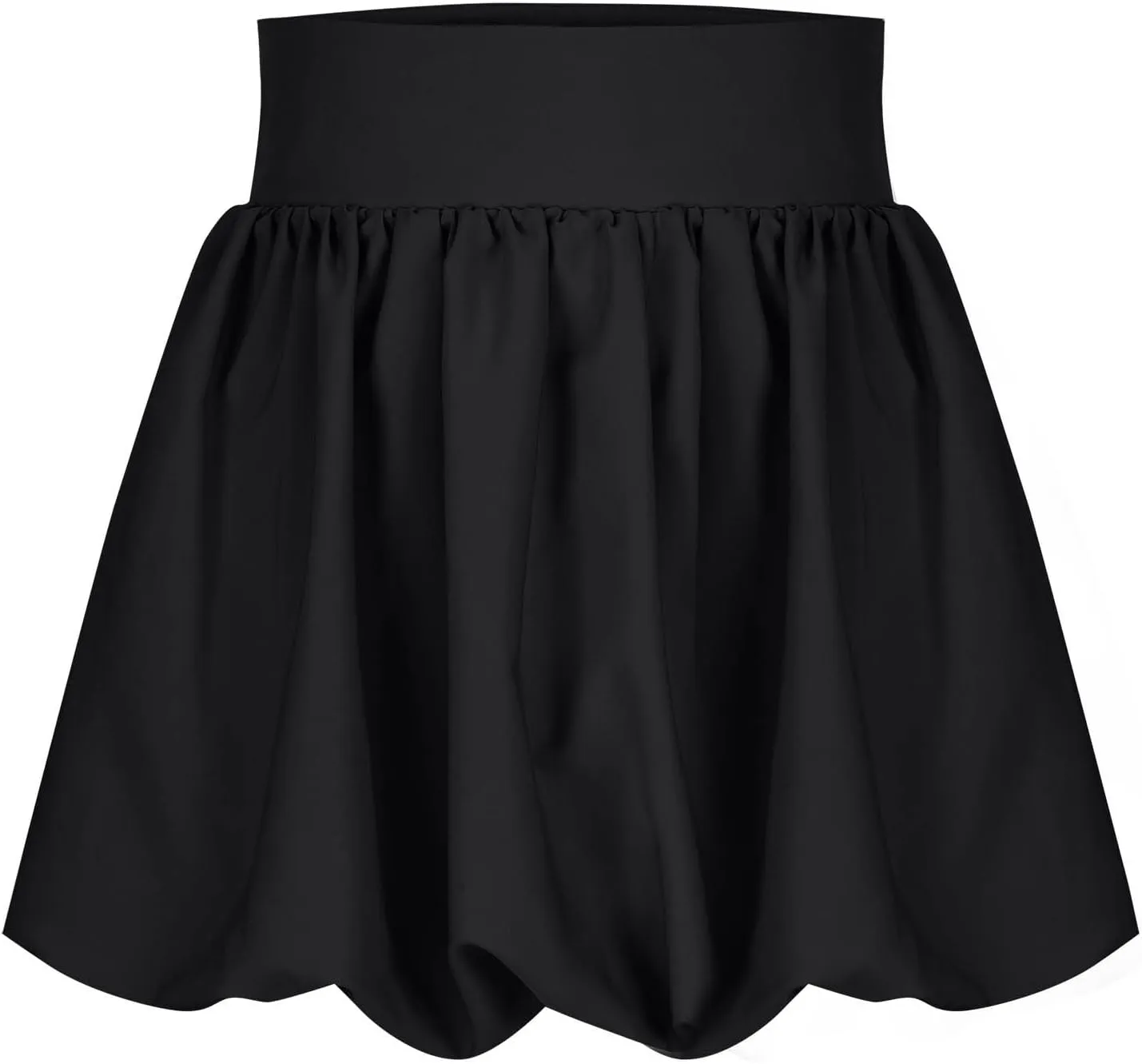 Women Y2K Bubble Skirt High Waist Ruffle Hem A Line Pleated Mini Short Skirt Cute Puffy Short Skirts Streetwear