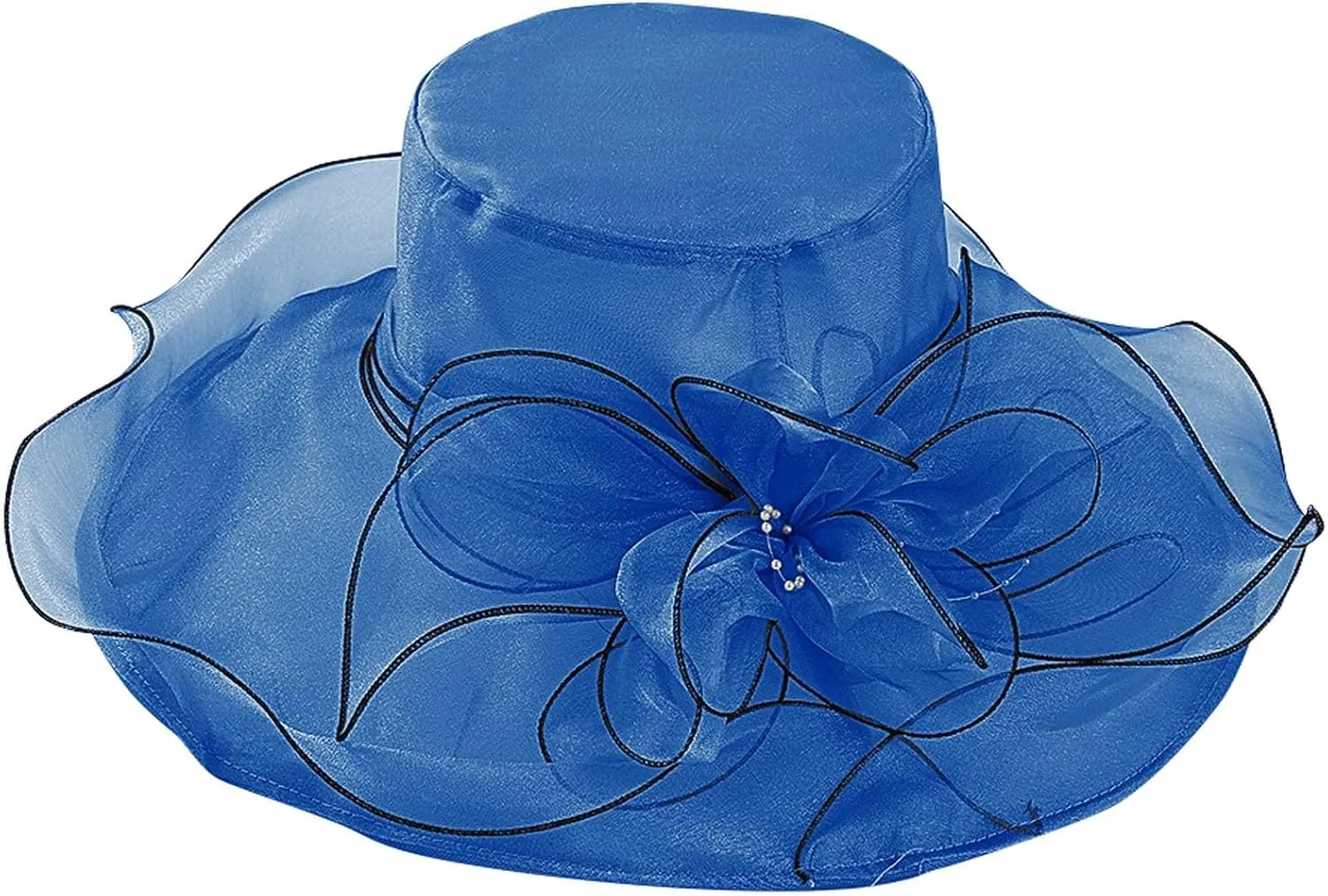 Womens Church Kentuck𝚢-Derby Hat Wide Brim Tea Party Wedding Cap Fascinators Dress Party Wedding Holiday