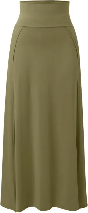 Womens Double Split Maxi Long Skirt Ladies Plain Basic Two Side Slit 4 22 Toddler Girls Skirt Pack