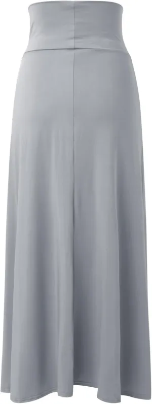 Womens Double Split Maxi Long Skirt Ladies Plain Basic Two Side Slit 4 22 Toddler Girls Skirt Pack