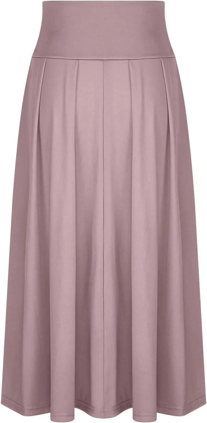 Women's Elegant High Waist Maxi Skirt Tie Front Pleated A-Line Skirts Loose Fit Flowy Dressy Skirt Summer Maxi Skirt