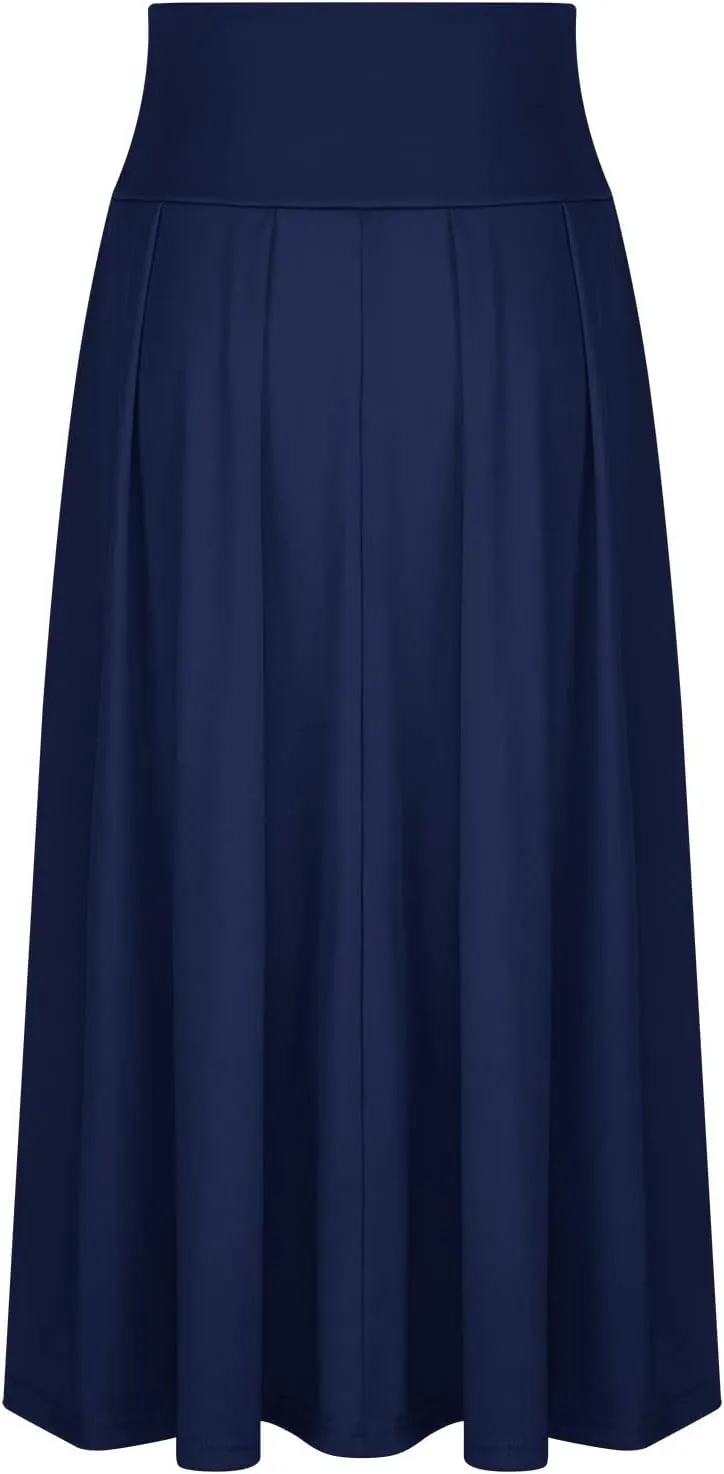 Women's Elegant High Waist Maxi Skirt Tie Front Pleated A-Line Skirts Loose Fit Flowy Dressy Skirt Summer Maxi Skirt