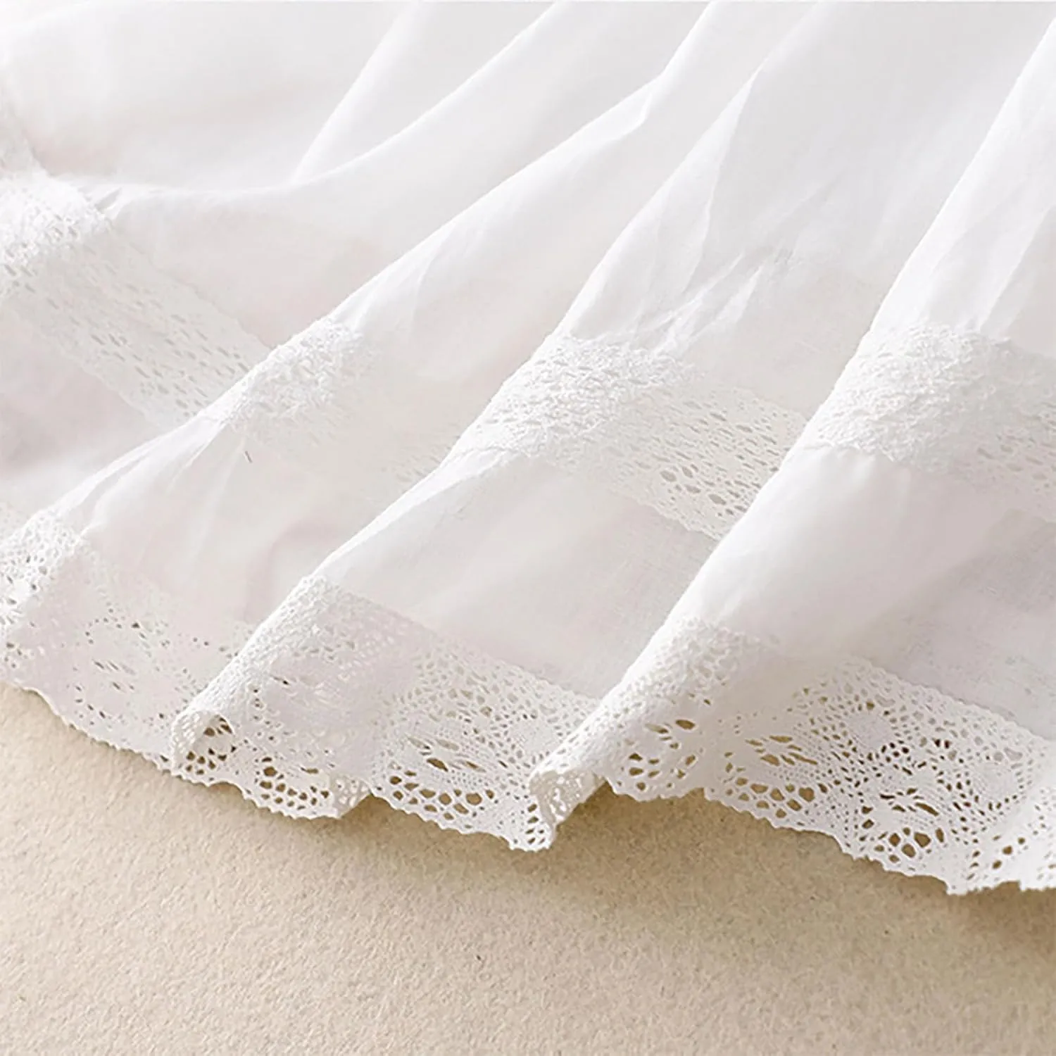 Women's Lace Cotton Linen Skirt Waist A Line Beach Flowy Long Skirts Comfy Summer Vacation Outfits 2025