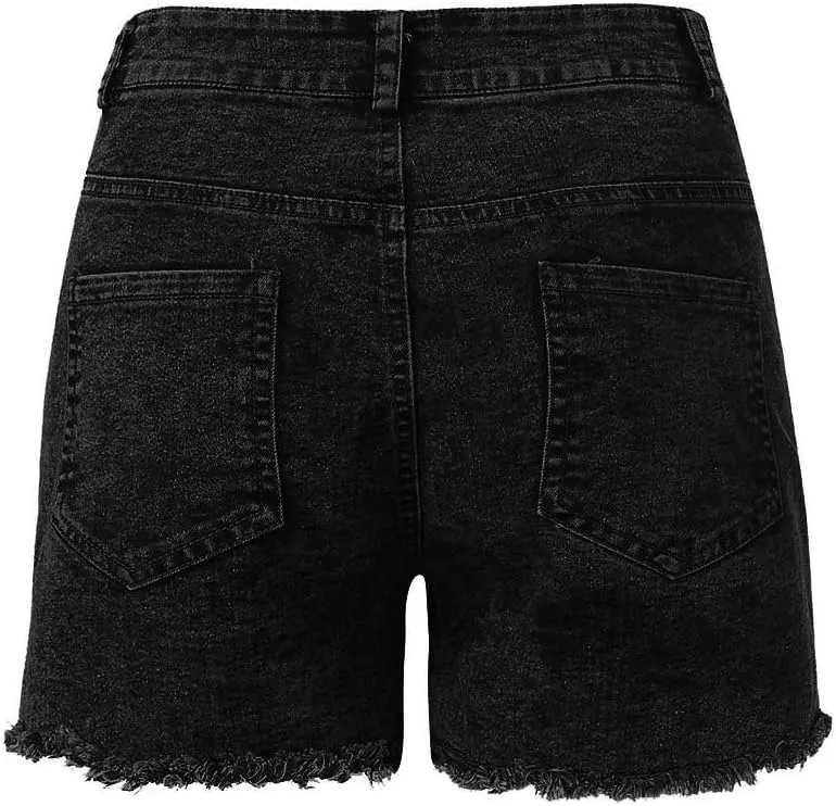 Womens Low Rise Jean Shorts Sexy Cute Ripped Booty Shorts Casual Summer Stretch Mini Shorts Low Waisted Denim Shorts