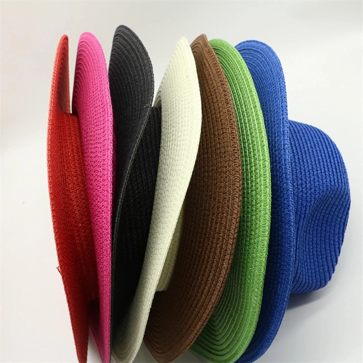 Womens Sun Straw Hat Wide Brim Summer Hat Foldable Packable Floppy Beach Hats for Women