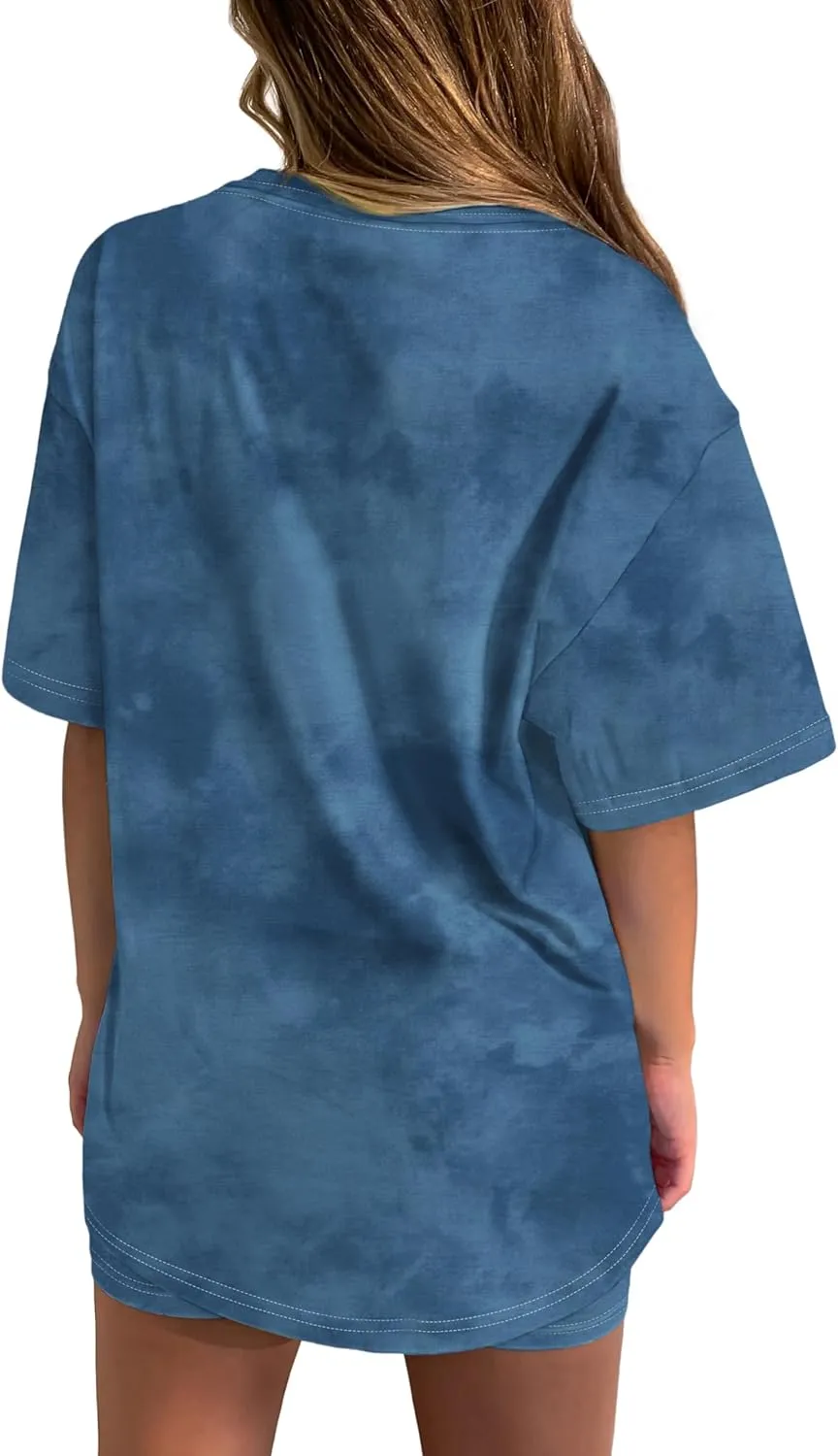 Women's Tie-Dye Set Two-Piece Outfits Summer - Casual Two Piece Short Set Short Sleeve T Shirts