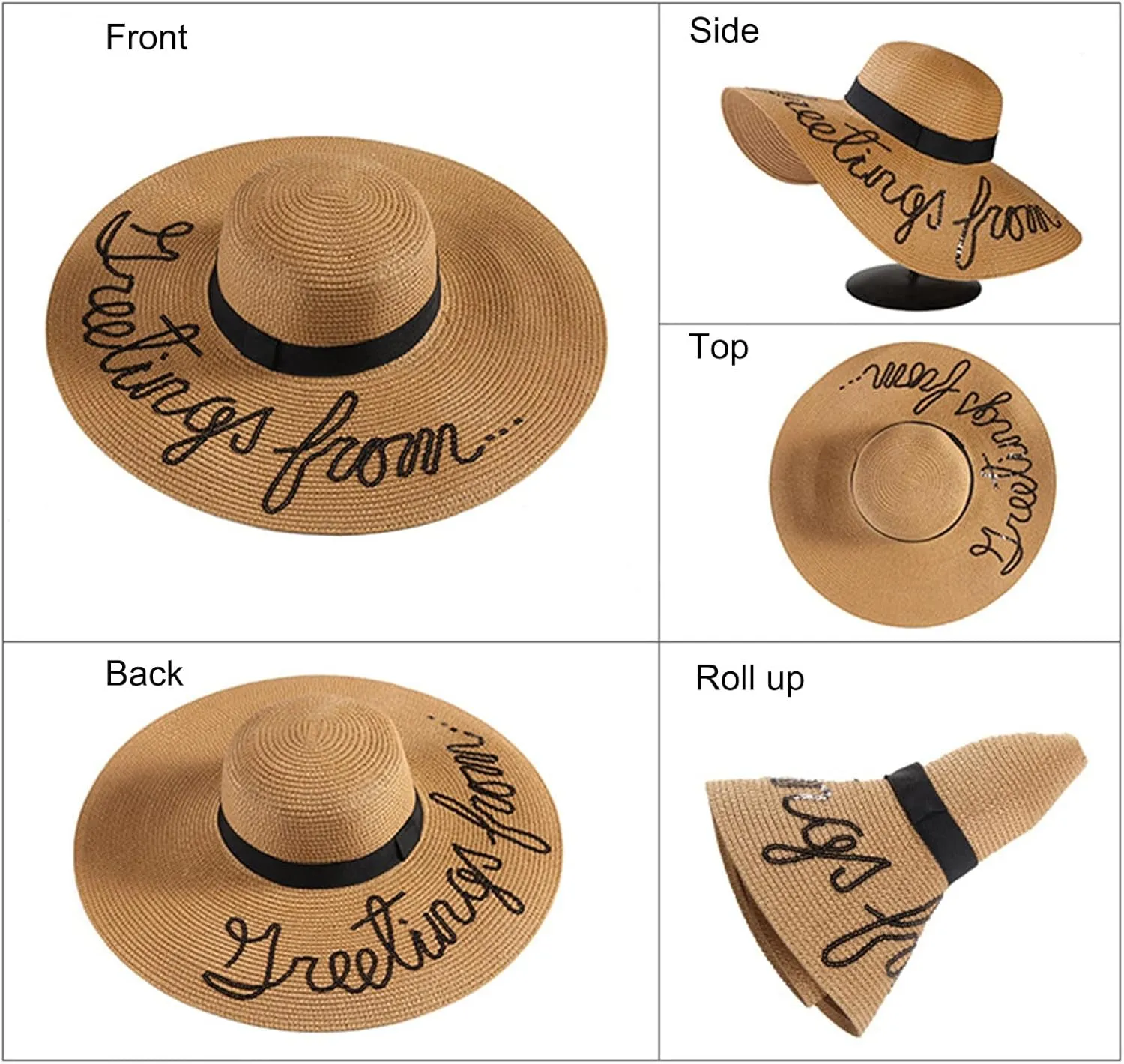 Womens Wide Brim Sun Hats Foldable Beach Bucket Hats Mesh Fishing Hat s Birthday Easter