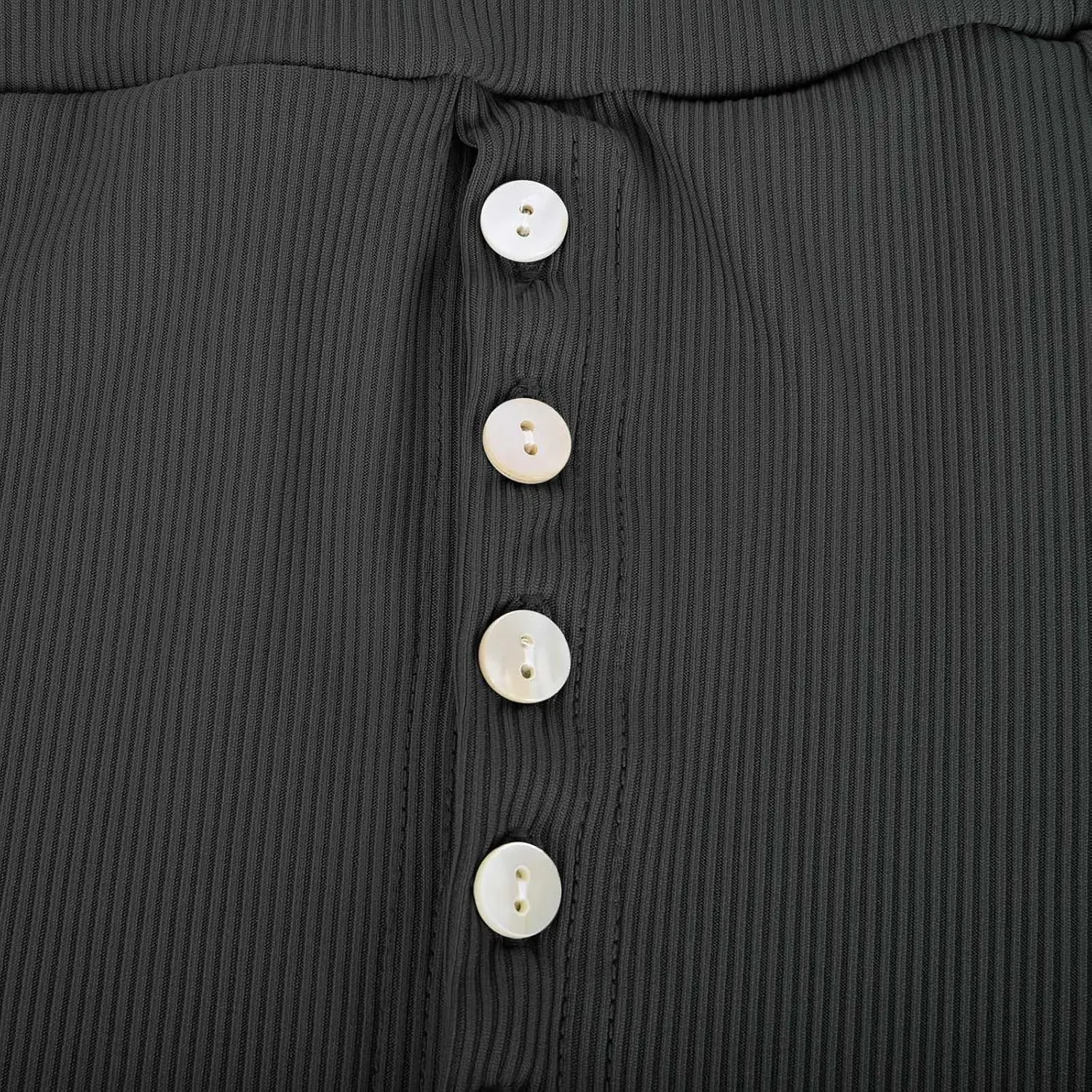 Work Skirts for Women Office High Waisted Wrap Skirt Side Slit Button Decor Elegant Sexy Midi Skirt for Business