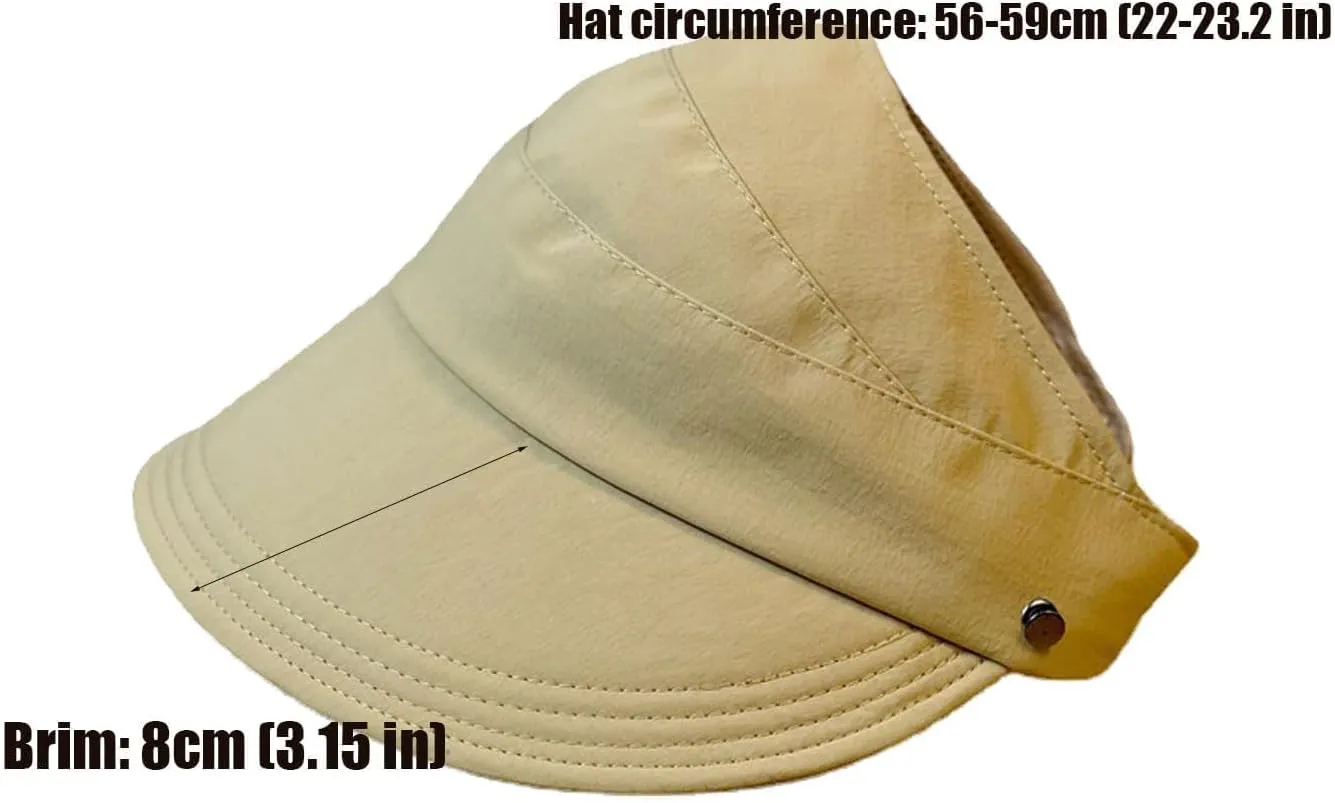 Wrap-Around Hollow-top UV Sun Hat - Outdoor Uv Protection Hollow Top Sun Hat - Outdoor Wide Brim Hats for Women