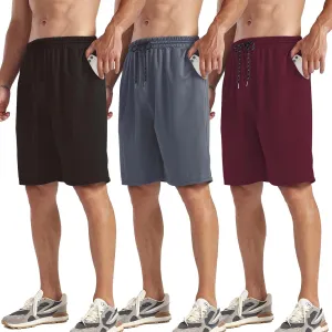 ZH Men's Athletic Shorts with Pockets and Adjustable Elastic Waistband - Quick-Dry Activewear